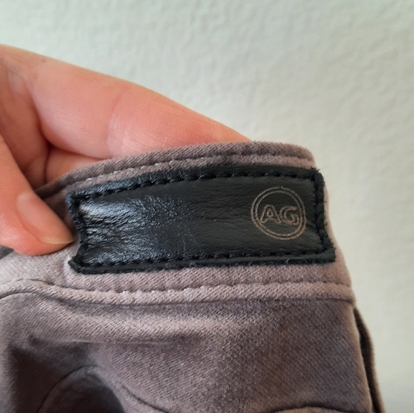 Anthropologie Adriano Goldschmied Taupe Velvet The Stevie Ankle Pants 32R - Picture 8 of 8